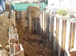 ケアハウス旧浄化槽撤去作業